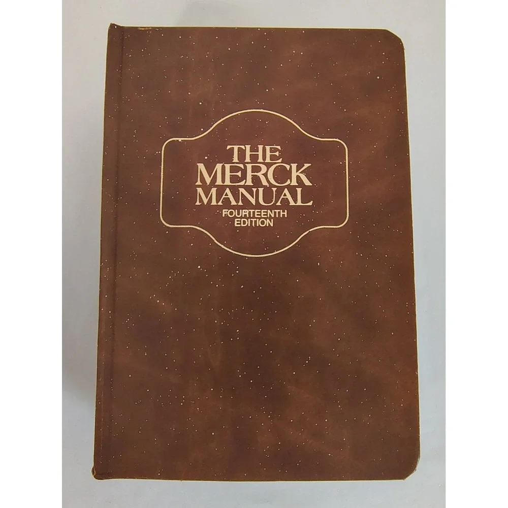 1982 The Merck Manual 14th Fourteenth Edition Book - Brown Hardcover